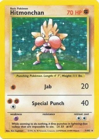 Pokemon Hitmonchan Holo Rare 7 by Trucial Coast Games on MYNTED
