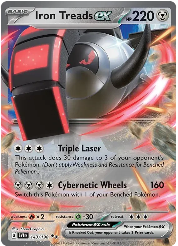 Pokémon Iron Treads ex Double Rare 143/198 by Schmutzfink TCG on MYNTED