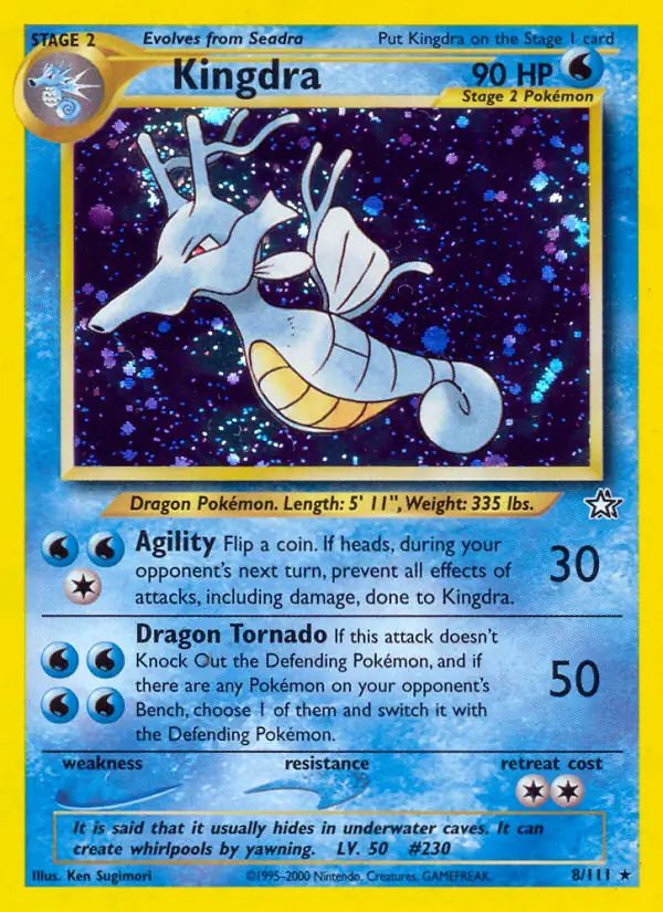Pokemon Kingdra Holo Rare • 8 Unlimited Holofoil by Trucial Coast Games on MYNTED