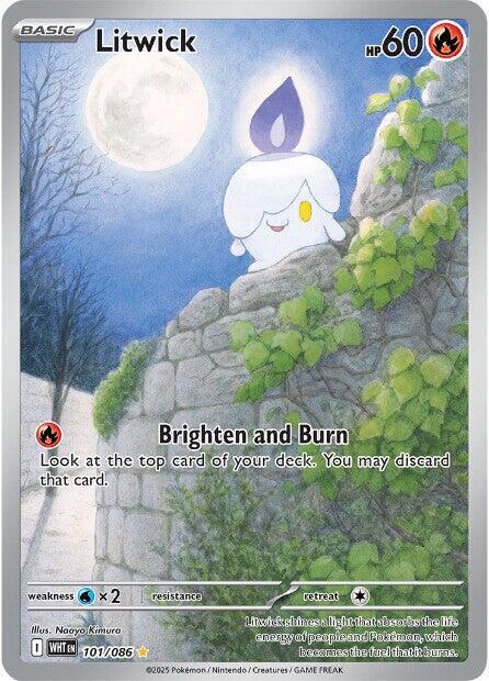 Pokémon Litwick 101/086 - White Flare - Illustration Rare by Light Collectibles on MYNTED