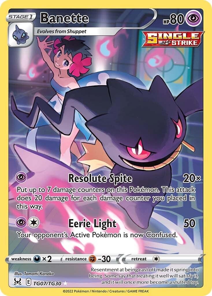 Pokemon Lost Origin Banette Trainer Gallery TG07 by Apex Cards on MYNTED