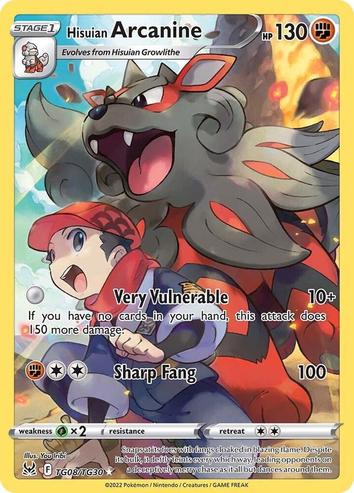 Pokemon Lost Origin Hisuian Arcanine Trainer Gallery TG08 by Apex Cards on MYNTED