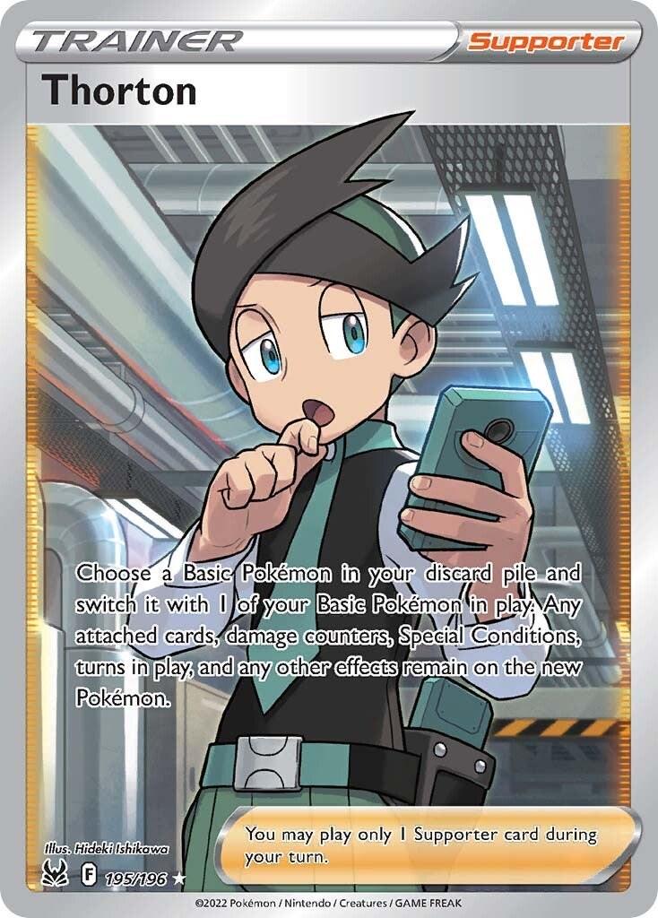 Pokemon Lost Origin Thorton Full Art 195 by Apex Cards on MYNTED