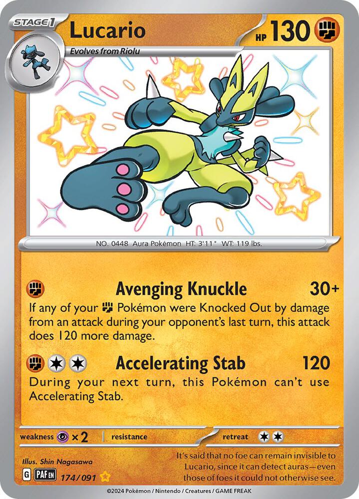 Pokémon Lucario - SV: Paldean Fates (PAF) by TCGDON on MYNTED