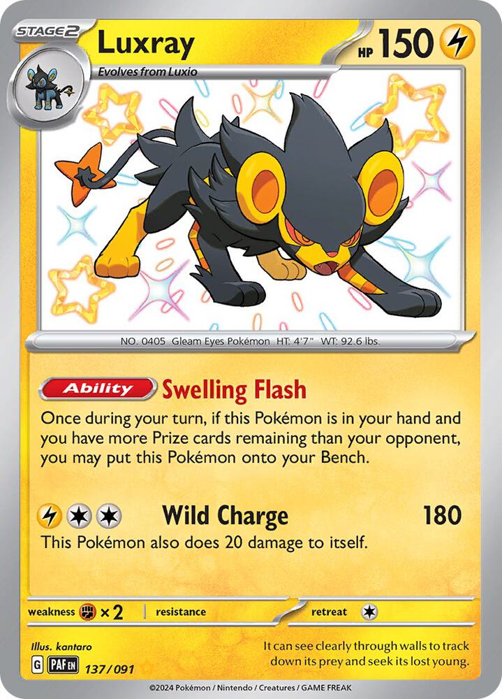 Pokemon - Luxray - SV: Paldean Fates (PAF) Shiny Rare by TCGDON on MYNTED