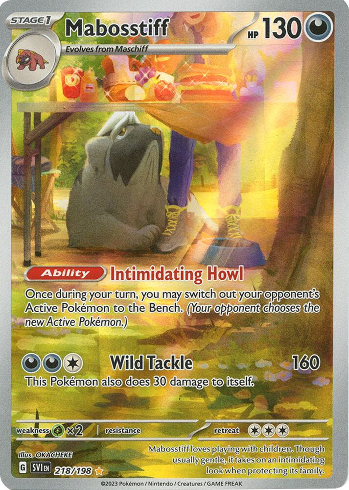 Pokemon - Mabosstiff - 218/198 - SV01: Scarlet & Violet Base Set (SVI) by TCGDON on MYNTED