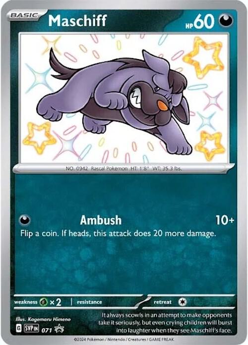 Pokemon - Maschiff - 071 - SV: Scarlet & Violet Promo Cards (SVP) by TCGDON on MYNTED