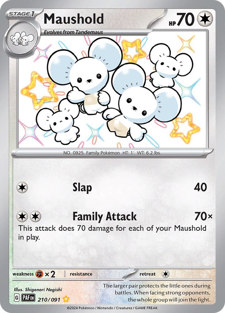 Pokémon Maushold - 210/091 - SV: Paldean Fates (PAF) by TCGDON on MYNTED
