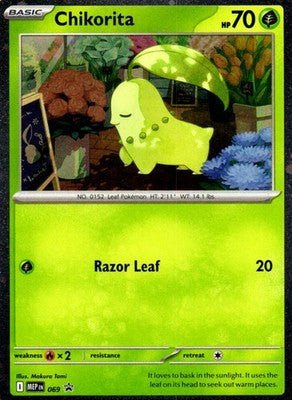 Pokemon Mega Evolution Promo Chikorita Cosmos Holo 069 by PokeGrails on MYNTED