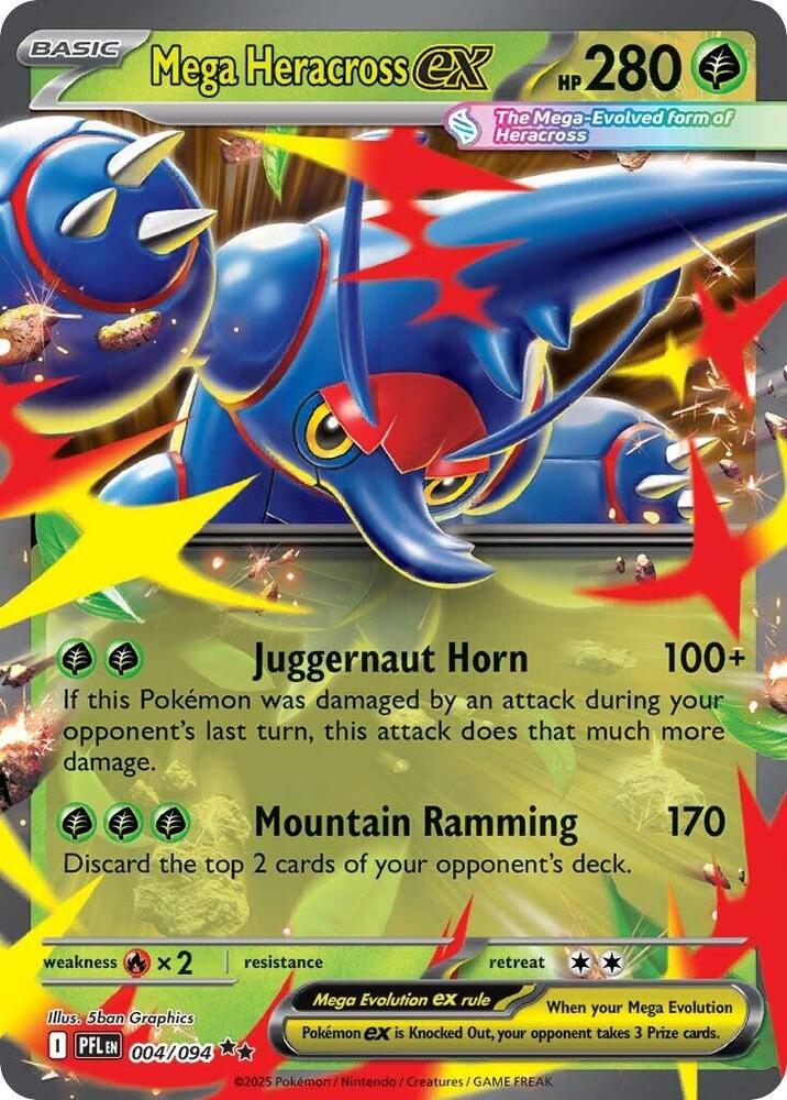 Pokemon - Mega Heracross ex - 004/094 - ME02: Phantasmal Flames (PFL) by TCGDON on MYNTED