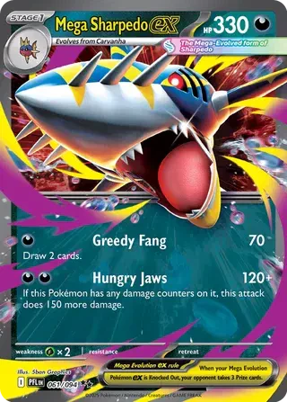 Pokémon Mega Sharpedo ex Phantasmal Flames Double Rare 061/094 by Schmutzfink TCG on MYNTED
