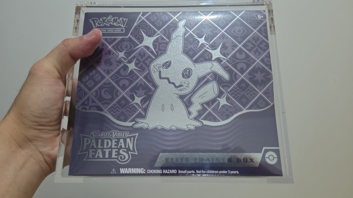 Pokemon Paldean Fates Elite Trainer Box (ETB) with acrylic by Yen's TCG on MYNTED