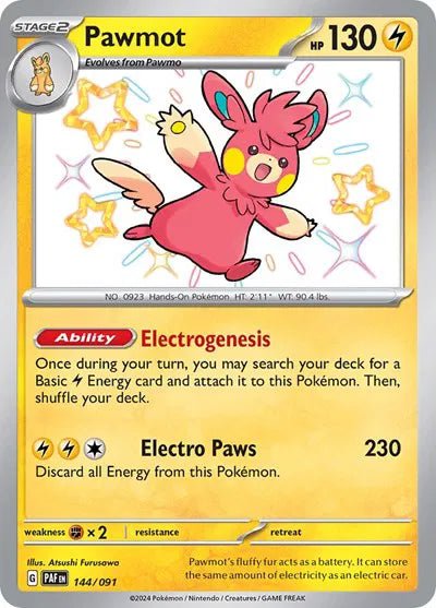 Pokemon Pawmot Shiny Rare 144/091 by Trucial Coast Games on MYNTED