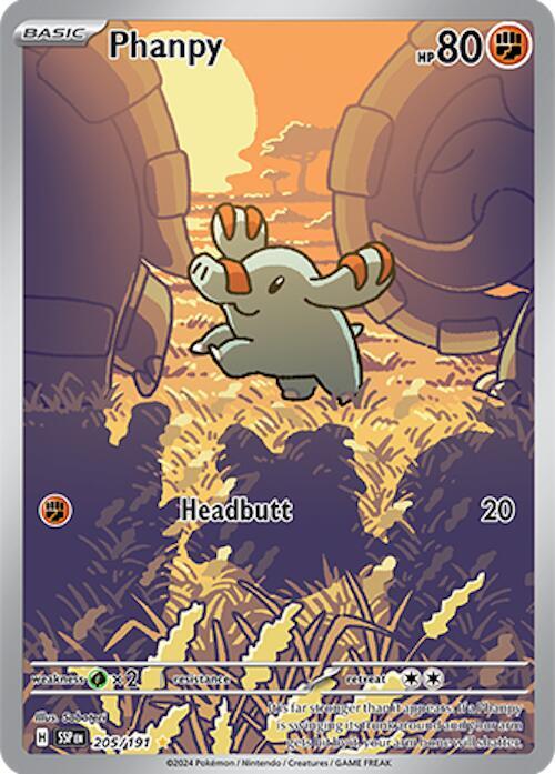 Pokemon - Phanpy - 205/191 - SV08: Surging Sparks (SSP) by TCGDON on MYNTED