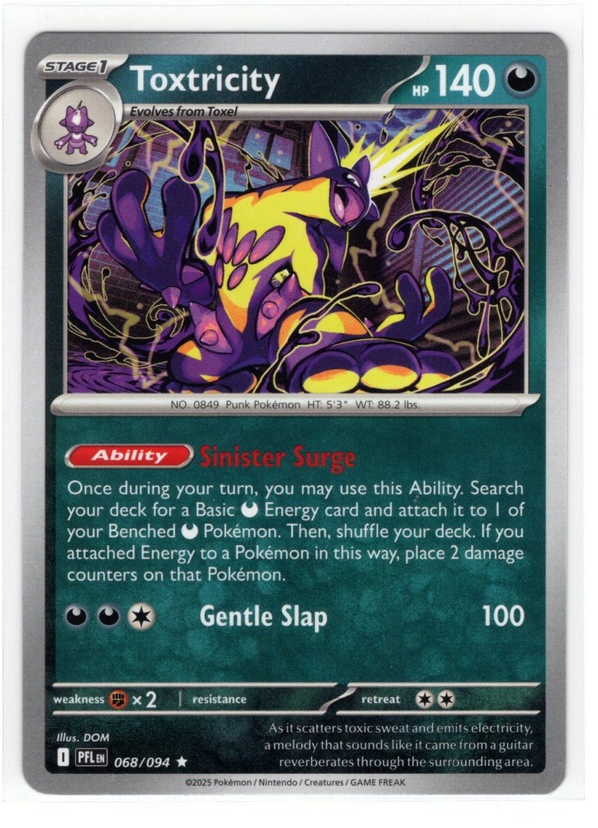Pokemon Phantasmal Flames 068/094 NON Holo Rare Toxtricity DECK EXCLUSIVE by Poké Zen DXB on MYNTED