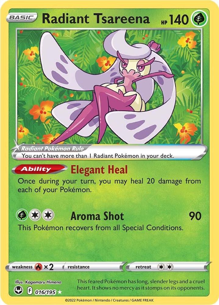 Pokemon - Radiant Tsareena - SWSH12: Silver Tempest (SWSH12) by TCGDON on MYNTED