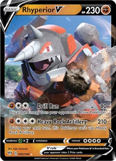 Pokemon Rhyperior V Ultra Rare 095/189 by Trucial Coast Games on MYNTED