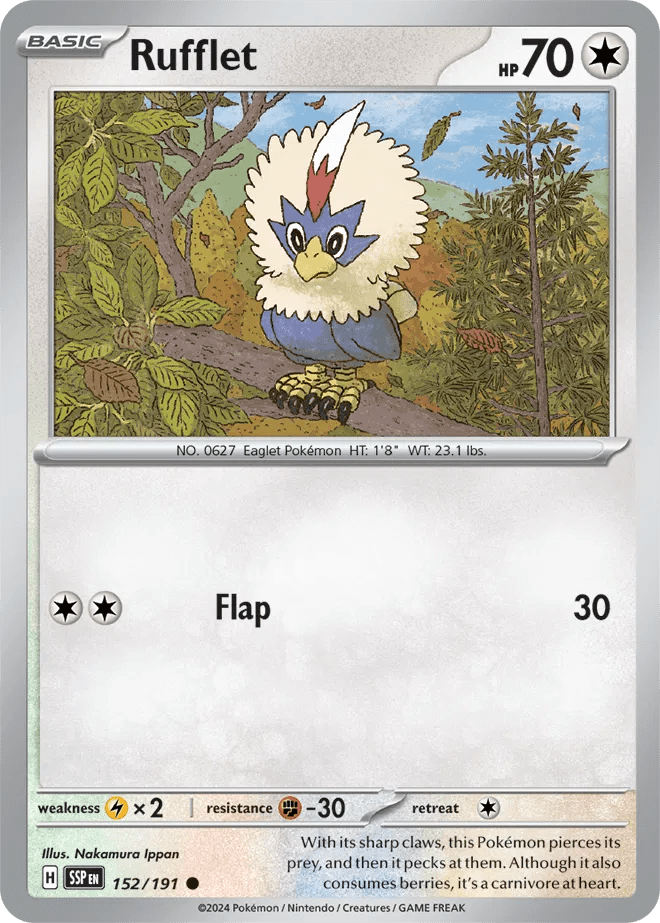 Pokemon Rufflet Common • 152/191 Reverse Holofoil by Trucial Coast Games on MYNTED