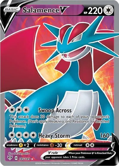 Pokemon Salamence V (Full Art) Ultra Rare 185/189 by Trucial Coast Games on MYNTED
