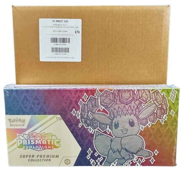 Pokemon Scarlet & Violet Prismatic Evolutions Super-Premium Collection 4 Box Case
