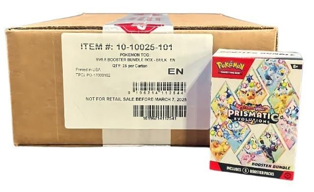 Pokemon Scarlet & Violet Prismatic Evolutions Booster Bundle 25 Box Case by BrickMak on MYNTED