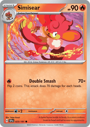 Pokemon Simisear Common • 023/191 Reverse Holofoil by Trucial Coast Games on MYNTED