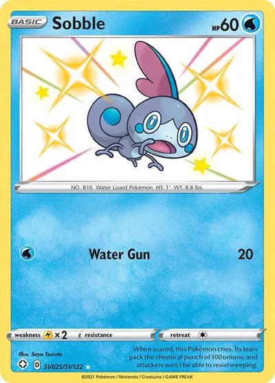 Pokemon Sobble Shiny Holo Rare SV025/SV122 by Trucial Coast Games on MYNTED