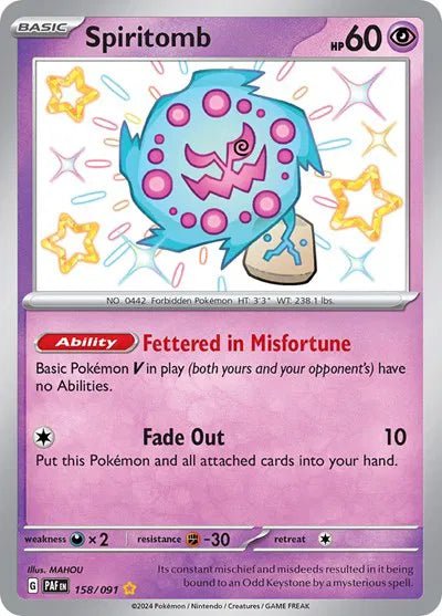 Pokemon Spiritomb Shiny Rare 158/091 by Trucial Coast Games on MYNTED