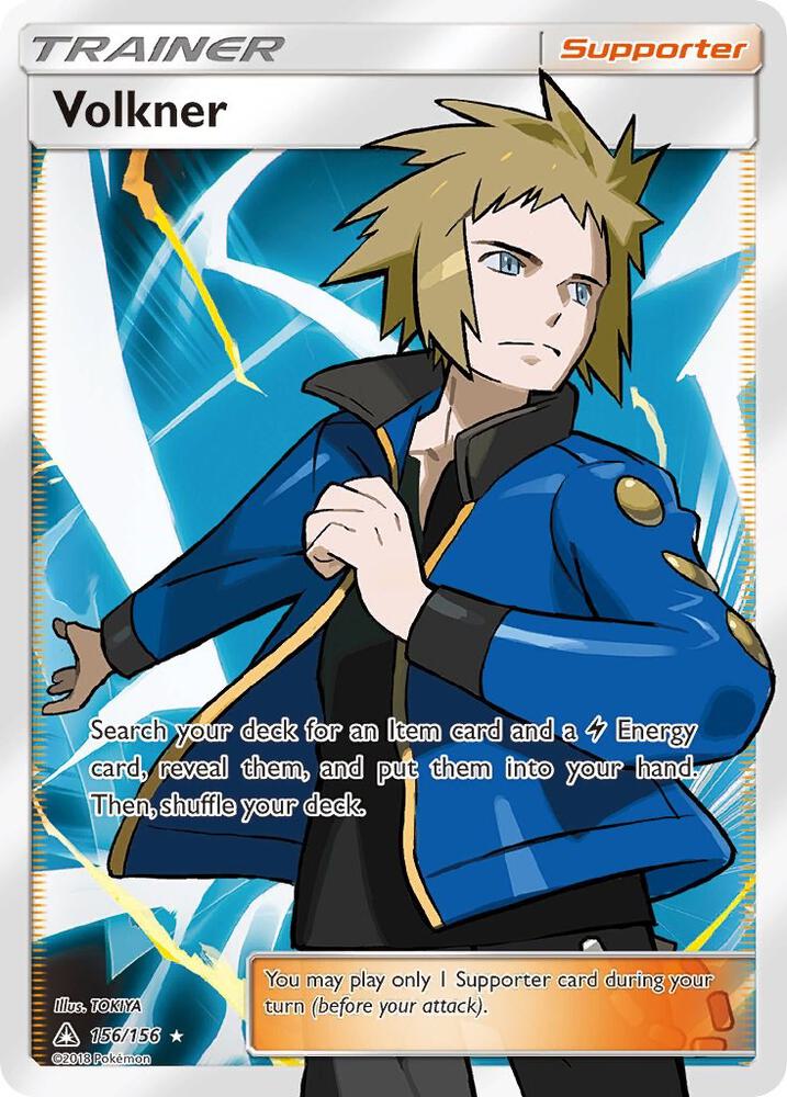 Pokemon Sun & Moon SM05 Ultra Prism Volkner Full Art 156 by Apex Cards on MYNTED