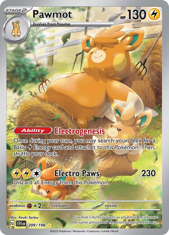 Pokemon SV01: Scarlet & Violet Base Set Pawmot Illustration Rare 209 by Apex Cards on MYNTED