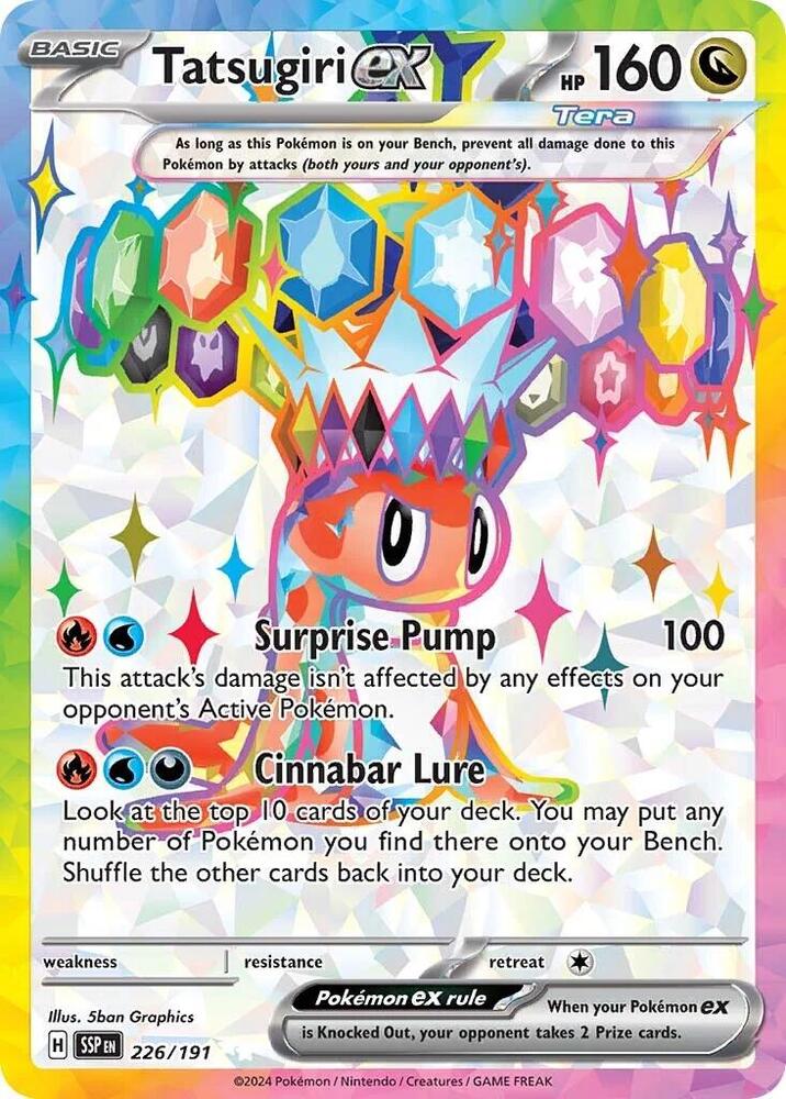 Pokemon SV08: Surging Sparks Tatsugiri ex Full Art 226 by Apex Cards on MYNTED
