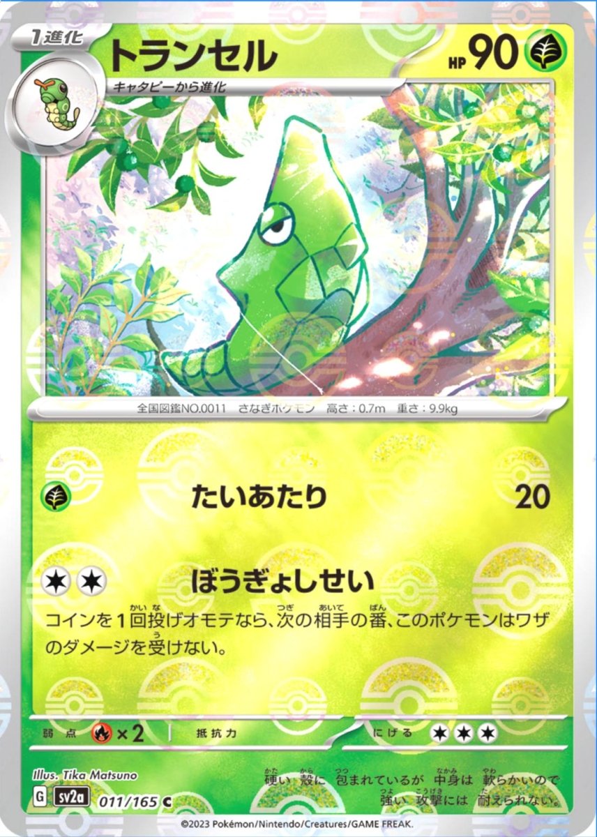 Pokemon SV2a 151 Metapod [Pokeball Reverse] 11 by Apex Cards on MYNTED