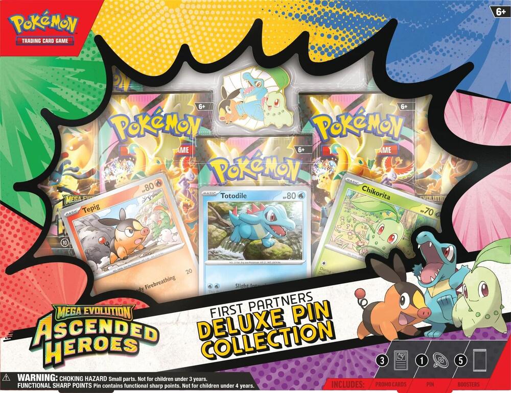Pokemon TCG: Ascended Heroes First Partners Deluxe Pin Collection - ME (ASC) by SAFAQATI on MYNTED