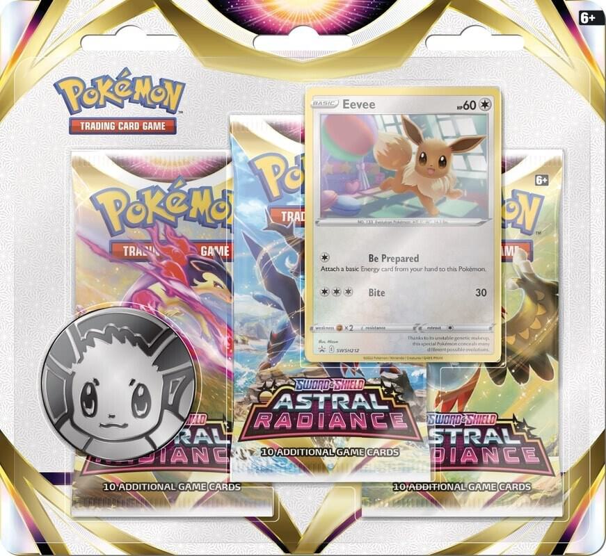 Pokemon TCG Astral Radiance 3 Pack Blister [Eevee] NEW by Toy Cult on MYNTED