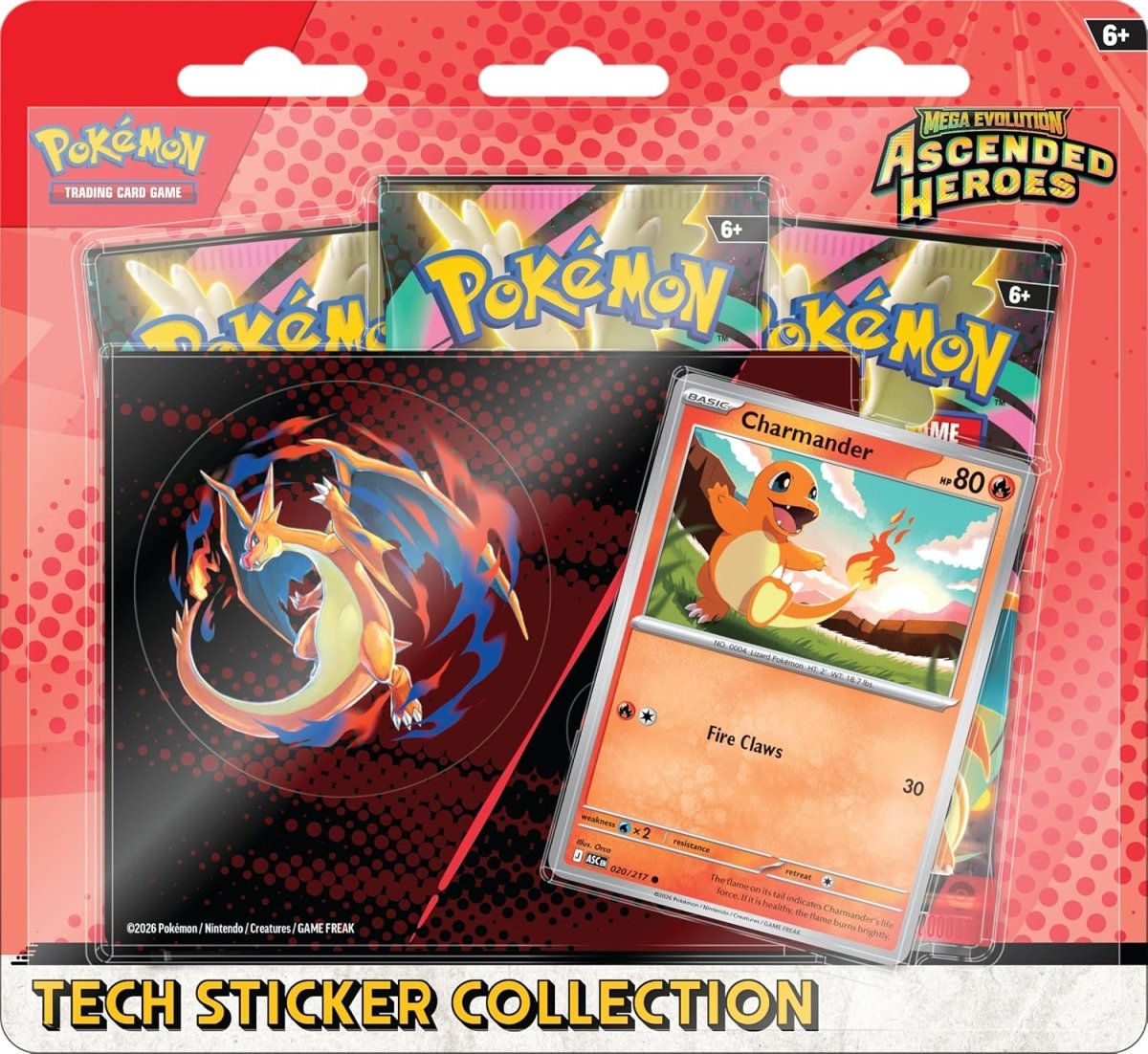 Pokémon TCG: Mega Evolution Ascended Heroes Tech Sticker Collection - Charmander by SAFAQATI on MYNTED
