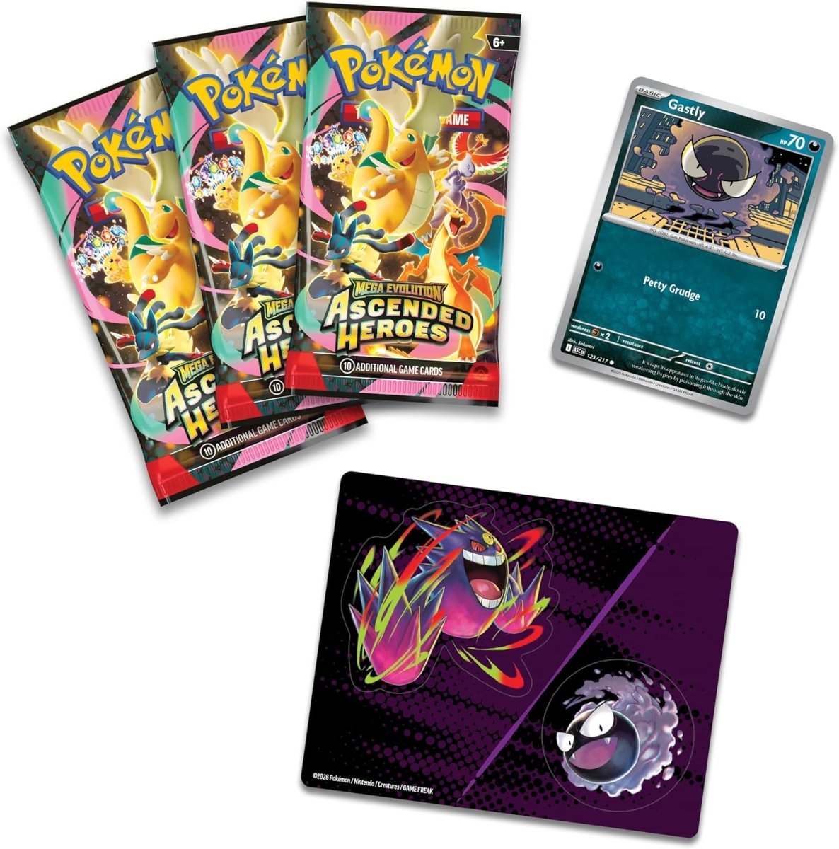 Pokémon TCG: Mega Evolution Ascended Heroes Tech Sticker Collection - Gastly by SAFAQATI on MYNTED