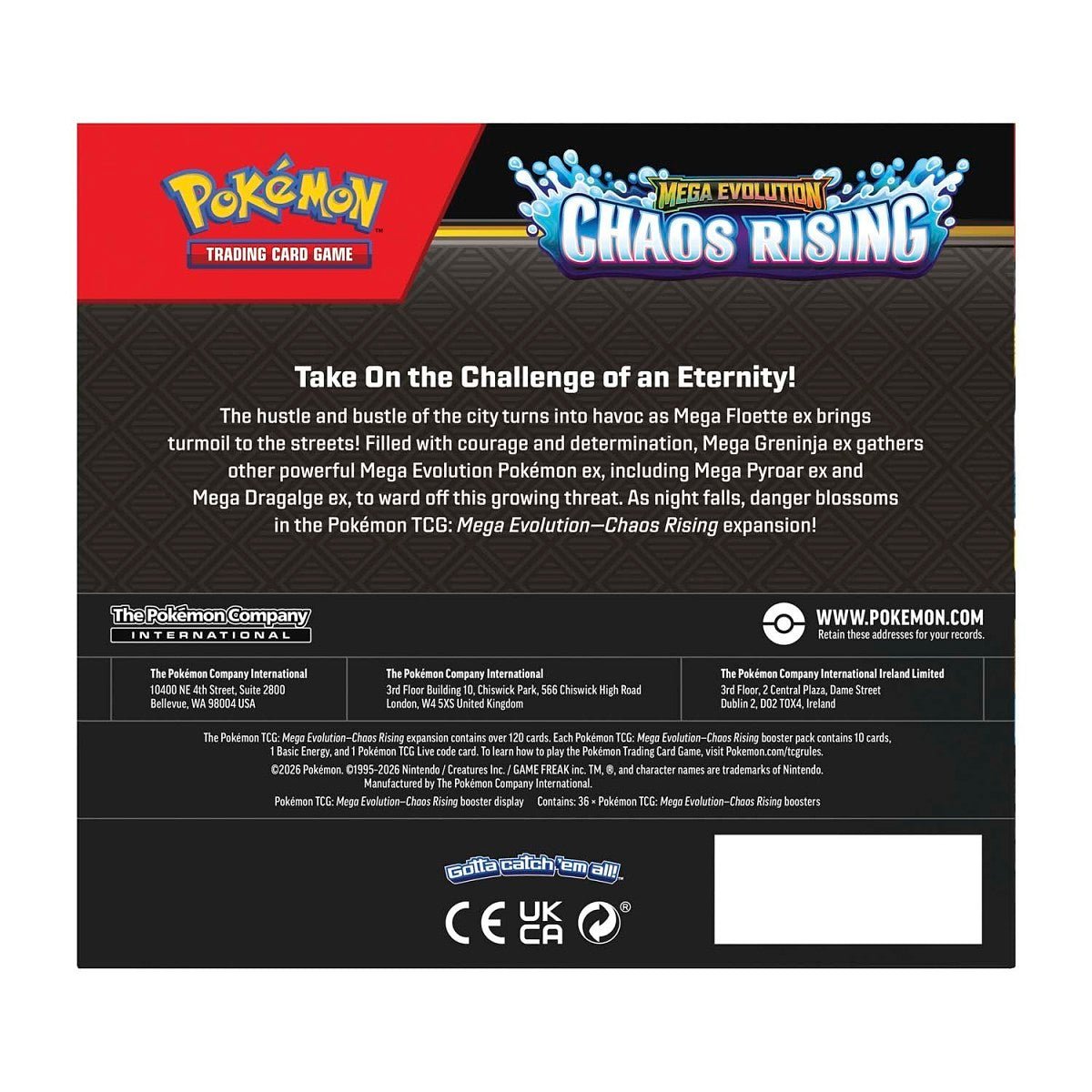 Pokémon TCG: Mega Evolution - Chaos Rising Booster Display Box (36 Packs) - ME04 by SAFAQATI on MYNTED