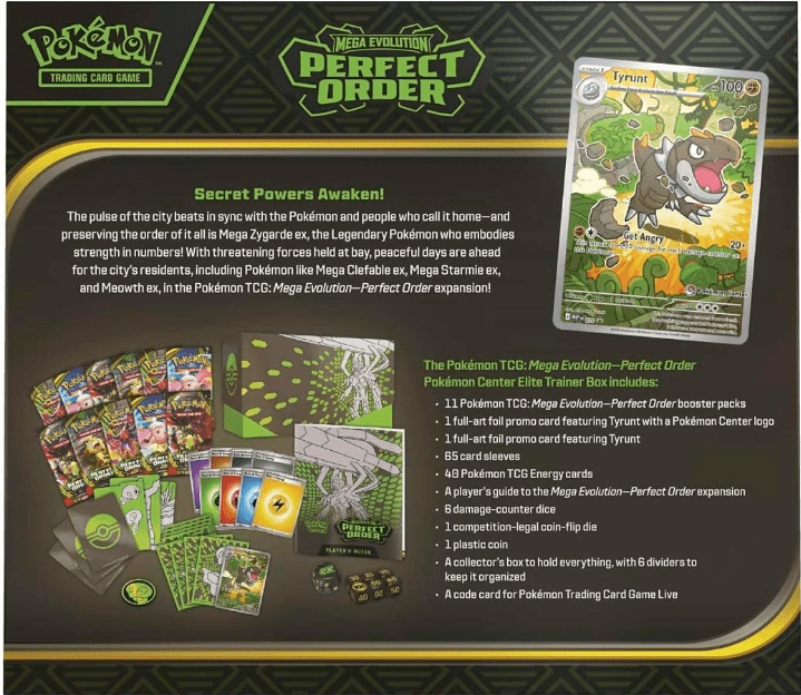 Pokemon TCG Mega Evolution Perfect Order Pokémon Center Elite Trainer Box by SamCardVault on MYNTED