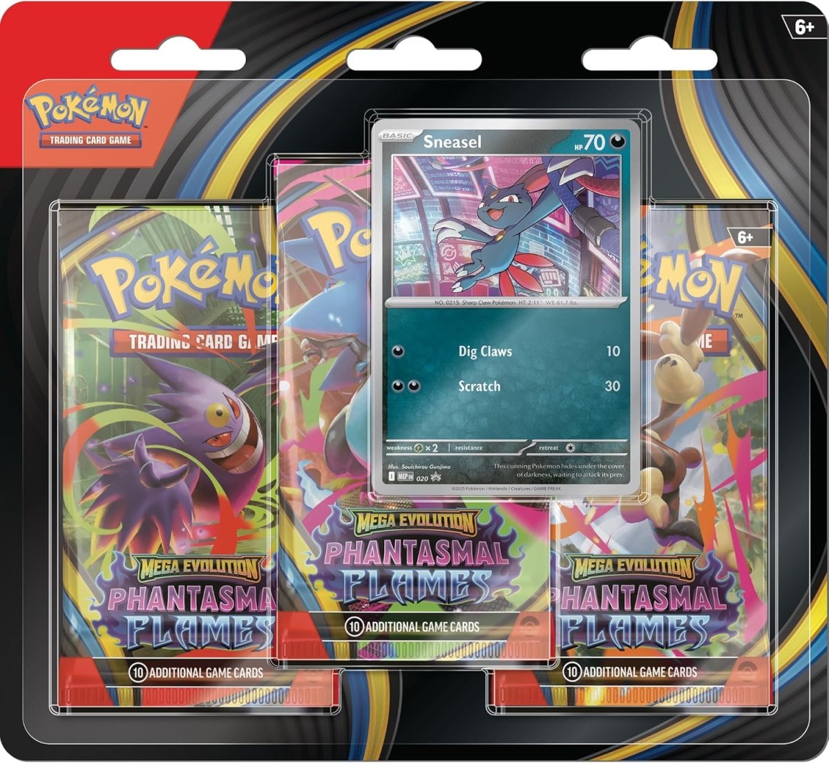 Pokemon TCG: Mega Evolutions Phantasmal Flames 3 Pack Blister (Sneasel) by SAFAQATI on MYNTED