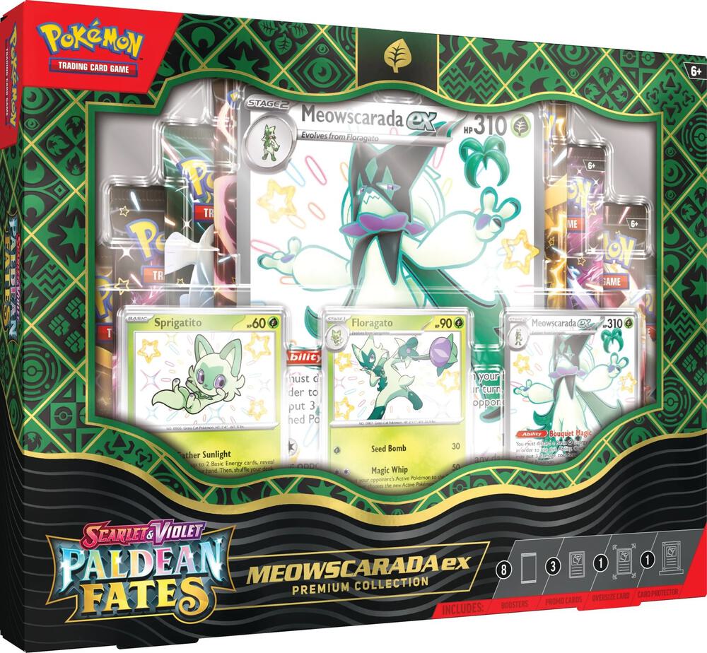 Pokemon TCG Paldean Fates Premium Collection Meowscarada ex Box by Toy Cult on MYNTED