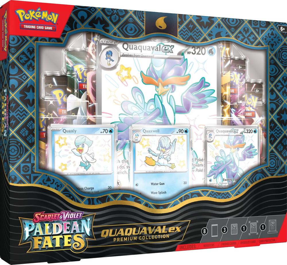 Pokemon TCG Paldean Fates Premium Collection Quaquaval ex Box by Toy Cult on MYNTED