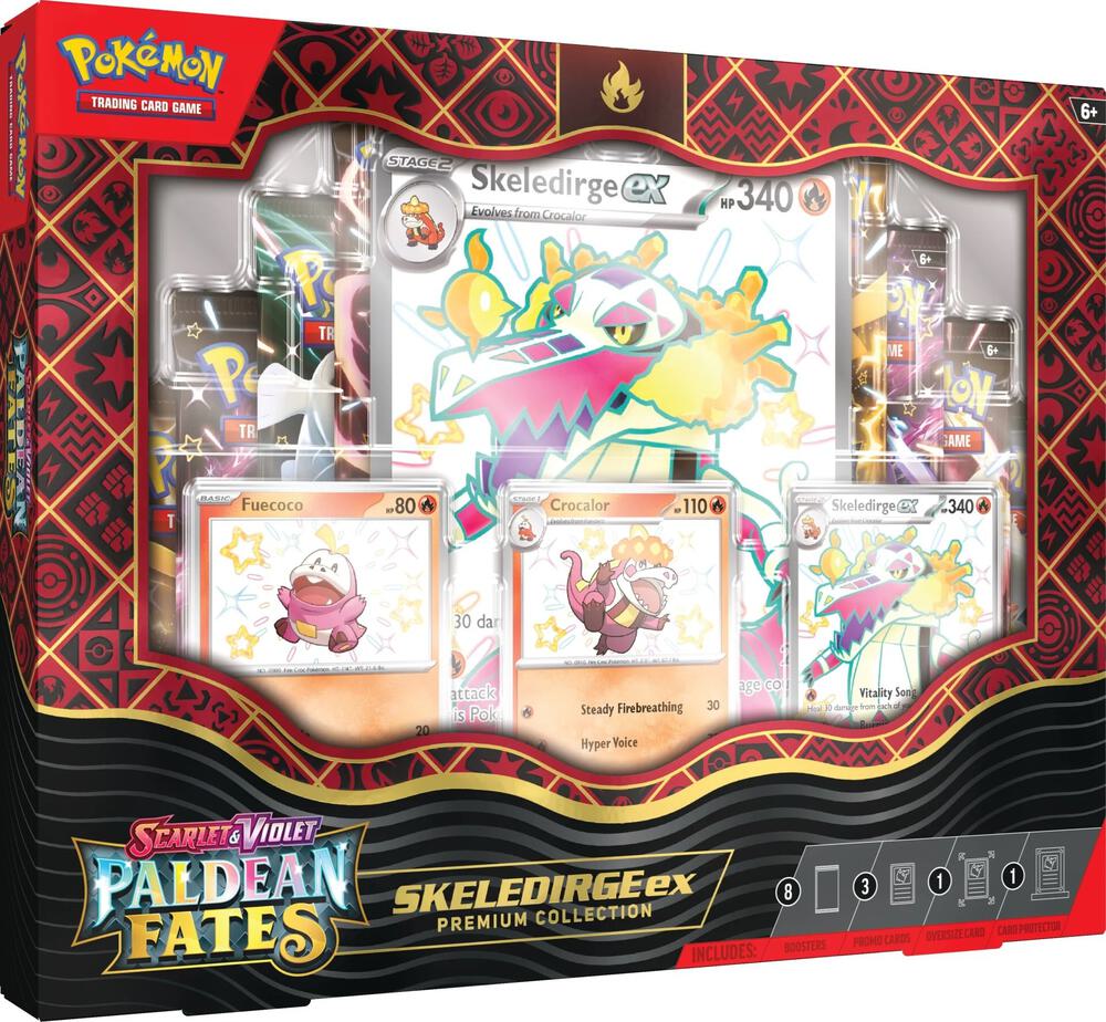 Pokemon TCG Paldean Fates Premium Collection Skeledirge ex Box by Toy Cult on MYNTED