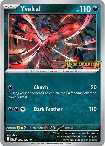Pokémon TCG: Yveltal 088/132 – Mega Evolution Stamped Promo by PokéBazaar on MYNTED
