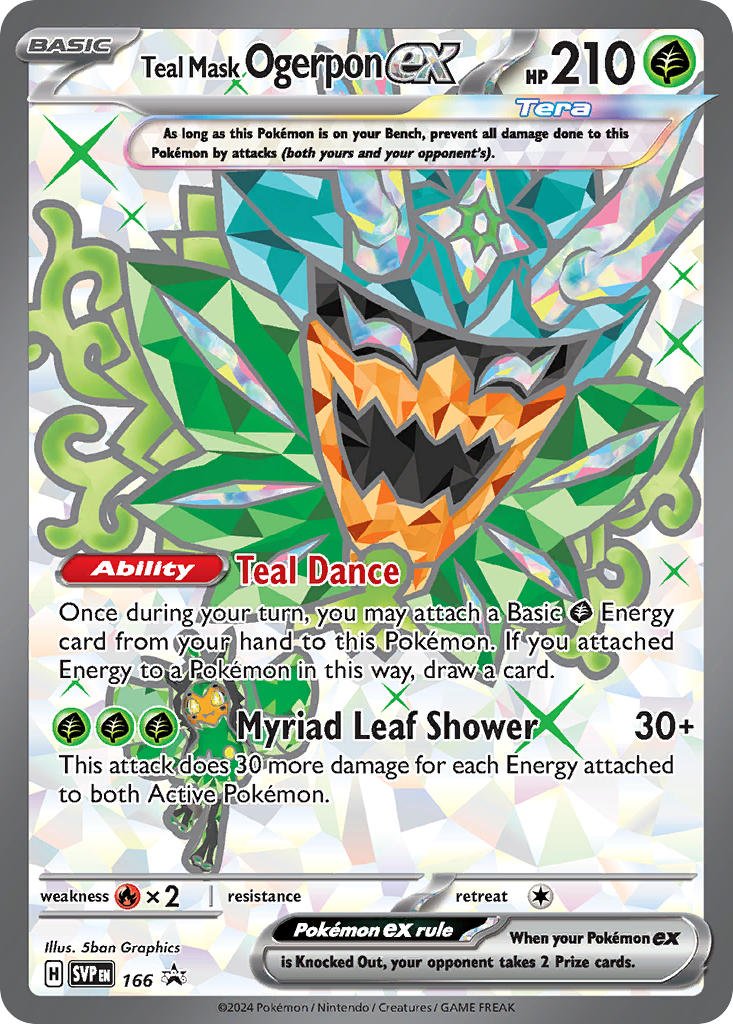 Pokémon Teal Mask Ogerpon EX - 166 Promo by The Archive Stop on MYNTED