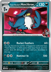 Pokemon Team Rocket's Honchkrow Rare • 127/217 Holofoil by Trucial Coast Games on MYNTED