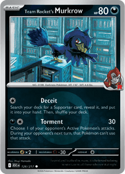 Pokemon Team Rocket's Murkrow (Energy Symbol Pattern) Common • 126/217 Reverse Holofoil by Trucial Coast Games on MYNTED
