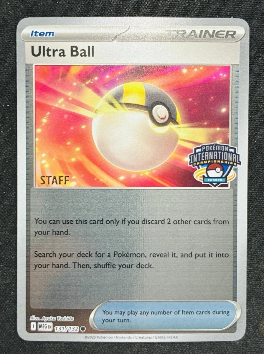 Pokémon Ultra Ball - STAFF 131/132 EUIC Promo European International Championships (MEG) by SAFAQATI on MYNTED