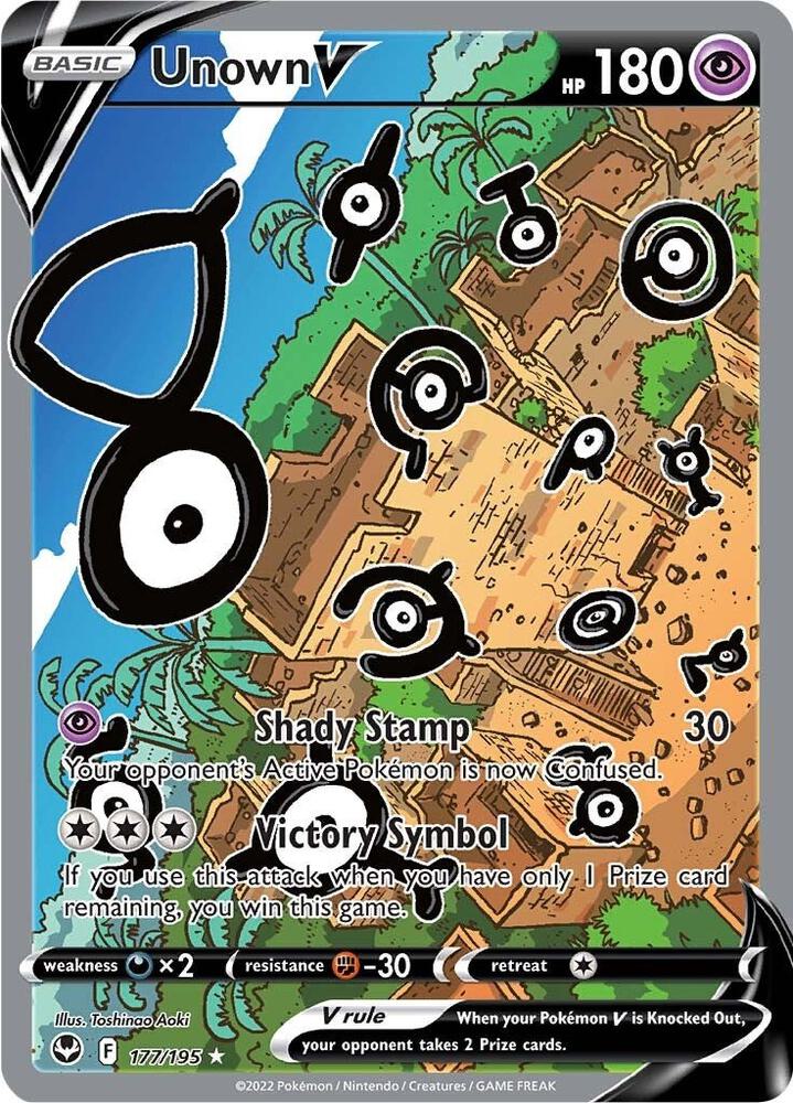 Pokémon Unown V (Alternate Full Art) - SWSH12: Silver Tempest (SWSH12) by TCGDON on MYNTED