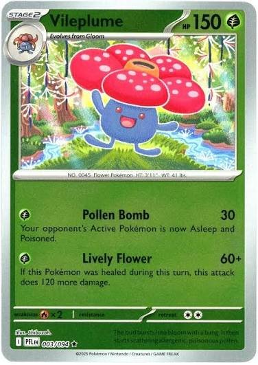 Pokemon - Vileplume - 003/094 - Reverse Holo - Rare - Phantasmal Flames - NM by Coolectibles on MYNTED