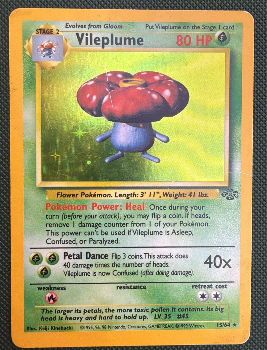 Pokemon Vileplume Holo Rare 15 by Trucial Coast Games on MYNTED
